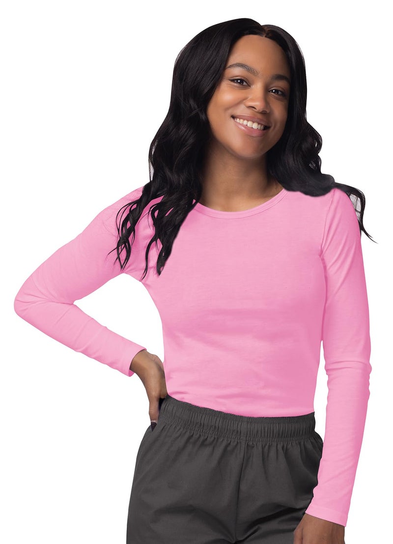 Sivvan Scrubs for Women - Long Sleeve Comfort Underscrub Tee - S8500 - Sherbet - L - Image 1